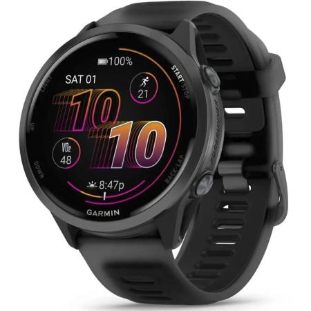 Смарт-часы Garmin Forerunner 570,  47мм,  1.4",  черный/черный [010-02971-00]
