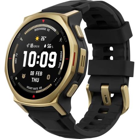 Смарт-часы AMAZFIT T-rex 3 Pro A2549,  44мм,  1.32",  черный/золотистый [6972596109532]