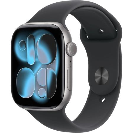 Смарт-часы Apple Watch Series 11 A3333,  46мм,  черный/серый космос [mev04x/a]