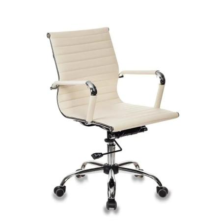 Кресло руководителя Бюрократ CH-883-LOW, на колесиках, экокожа, слоновая кость [ch-883-low/ivory]
