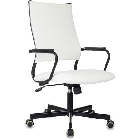 Кресло руководителя Бюрократ CH BALANCE, на колесиках, экокожа, белый [ch balance w-pu]