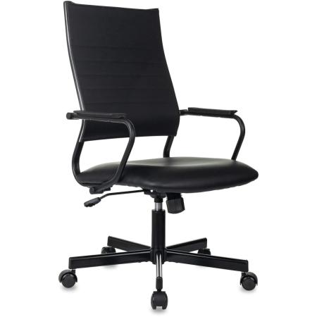 Кресло руководителя Бюрократ CH BALANCE, на колесиках, экокожа, черный [ch balance b-pu]