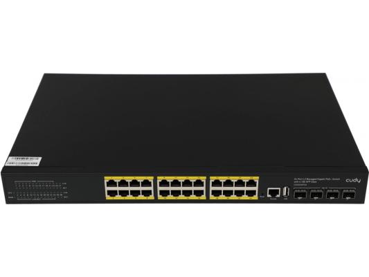 Коммутатор Cudy GS5024PS4-400W (L3) 24x1Гбит/с 4SFP+ 24PoE+ 400W управляемый