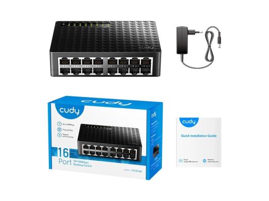 Коммутатор Cudy FS1016D (L2) 16x100Мбит/с неуправляемый