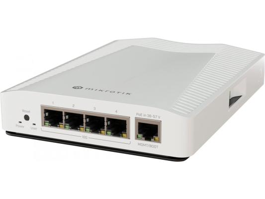 Коммутатор MikroTik CRS304-4XG-IN 1x1Гбит/с 4x10Гбит/с 1PoE управляемый