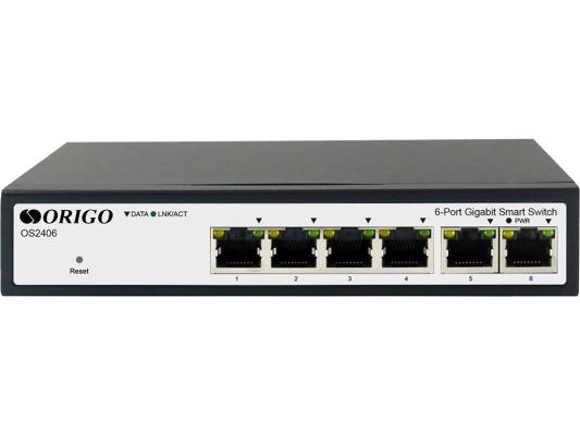 Коммутатор Origo OS2406 OS2406/A1A (L2) 6x1Гбит/с настраиваемый