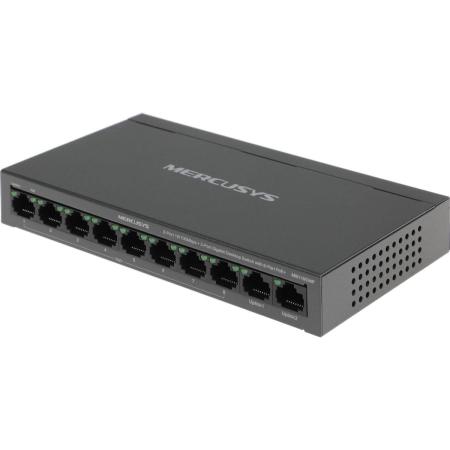 Коммутатор Mercusys MS110CMP (L2) 8x100Мбит/с 2x1Гбит/с 8PoE+ 115W неуправляемый