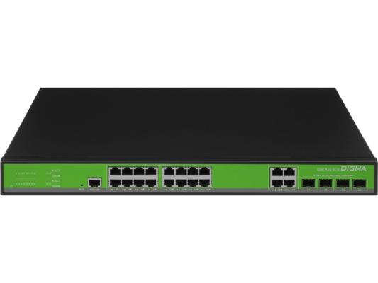 Коммутатор Digma DSW716G-4C-R (L2+) 16x1Гбит/с 4xКомбо(1000BASE-T/SFP) управляемый
