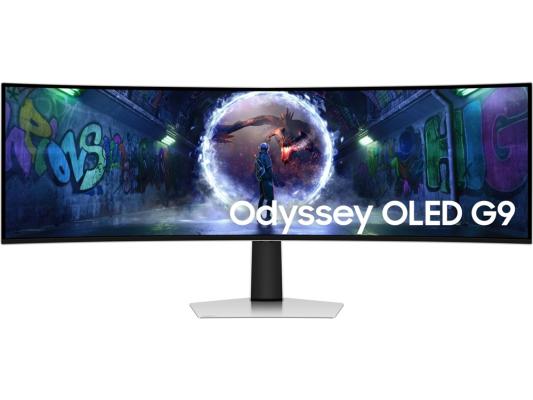 Монитор Samsung 49" Odyssey OLED G9 S49DG934SUXEN серебристый OLED LED 32:9 HDMI полуматовая HAS 250cd 178гр/178гр 5120x1440 240Hz FreeSync Premium Pro DP USB 12.9кг