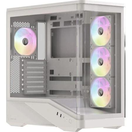 Formula V Line Crystal U9 PA White, ATX, TYPE-C*1, USB3.0*2, Curved Glass, SIDE 3x PERFORMANCE ARGB, REAR 1x PERFORMANCE ARGB