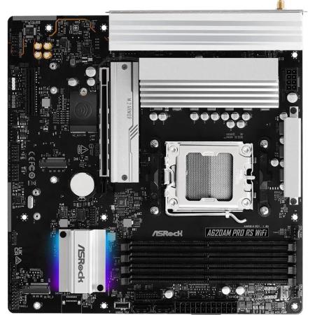 Материнская плата ASRock A620AM Pro RS WiFi, Socket AM5, AMD A620A, mATX, Ret