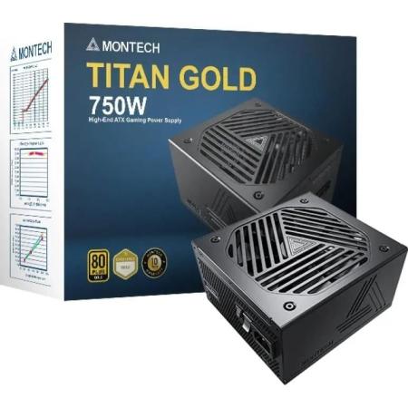 Блок питания MONTECH Titan Gold Gen.5,  750Вт,  80 PLUS GOLD,  135мм, черный, retail [titan gold 750 tis0123]