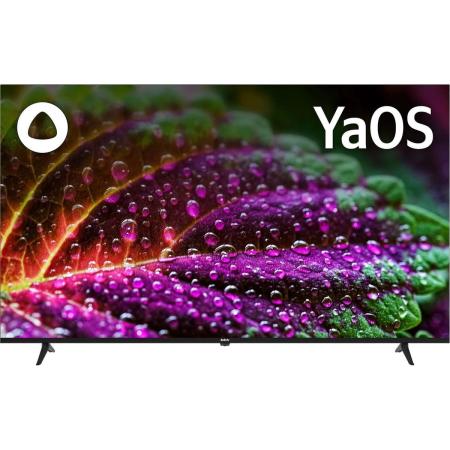 65" Телевизор BBK 65LED-9220/UTS2C (B) QLED, 4K Ultra HD, черный, СМАРТ ТВ, YaOS