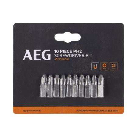 AEG Биты 10шт.РН2x25mm ASDPH22510 4932479511
