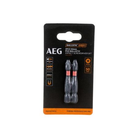 AEG Биты Ударные 2шт.Ударные PH2х50mm AAK502PH2 4932479165