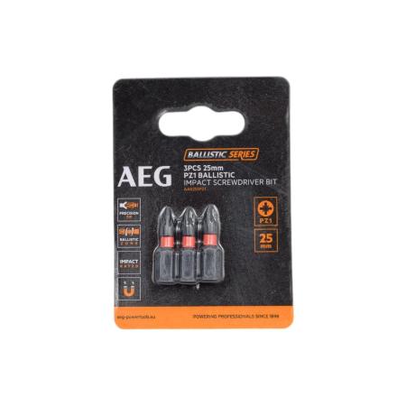 AEG Биты Ударные 3шт.Ударные PZ1х25mm AAK253PZ1 4932479170