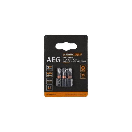 AEG Биты Ударные 3шт.Ударные TX25х25mm AAK253TX25 4932479175