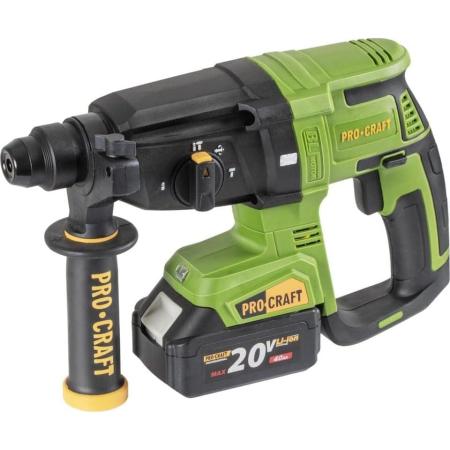 PROCRAFT Перфоратор аккумуляторный бесщеточный PHA40 20В 2,6 Дж (2 АКБ и ЗУ) Кейс PHA40 Li Set