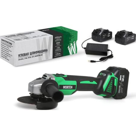 WORTEN Угловая шлифмашина 2x4.0Ач, 21В, D125, М14 IM КА-90000588