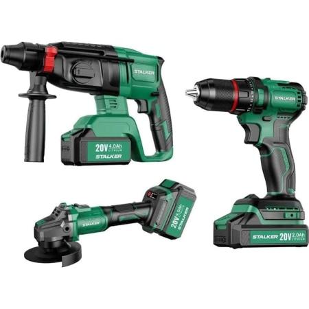 ALTECO Набор аккумуляторного инструмента STALKER Kit (AG20-125 Li BL+D20 Li BL+RH20 Li BL) 69843