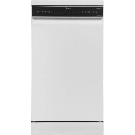 Посудомоечная машина Midea MFD45S150Wi,  узкая, напольная, 44.8см, загрузка 10 комплектов, белая