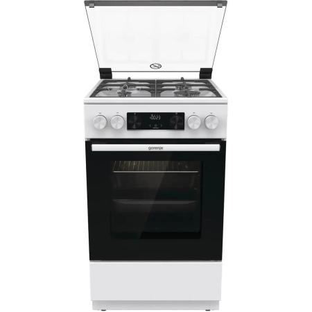 Газовая плита Gorenje GGI5C22WF,  газовая духовка,  стеклянная крышка,  чугун, белый