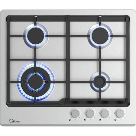 Газовая варочная панель Midea MG693TX,  нержавеющая сталь,  серый