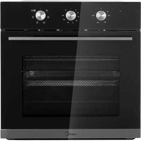 Духовой шкаф электрический Midea MO37003GB,  60л,  дверца с 2 стеклами,  черный
