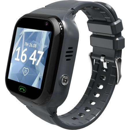 Смарт-часы Кнопка Жизни Aimoto Omega 4G,  42мм,  1.44",  черный/черный [9250101]