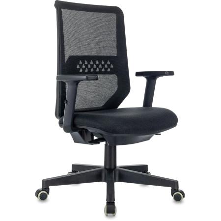 Кресло Бюрократ MC-611N, на колесиках, сетка/ткань, черный [mc-611n/b/mat-b]