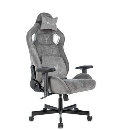 Кресло игровое KNIGHT Outrider, на колесиках, ткань, серый [knight outrider gltd]