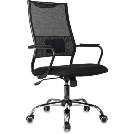 Кресло руководителя Бюрократ CH Balance SL, на колесиках, сетка/ткань, черный [ch balance sl b]