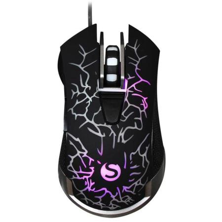 Мышь проводная SunWind SW-M705G, игровая, оптическая, USB, 3600dpi, черный [1422391]