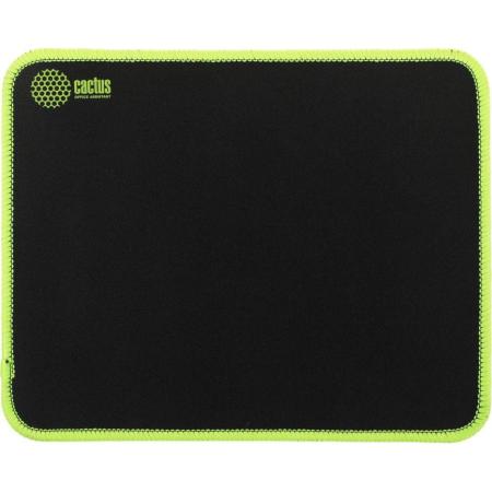 Коврик для мыши Cactus Black черный, ткань, 250х200х3мм [cs-mpc-d01s]