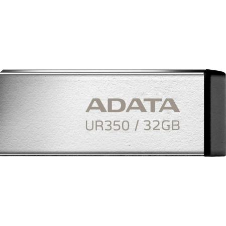Флешка USB A-Data UR350 32ГБ, USB3.2, серебристый и черный [ur350-32g-rsr/bk]