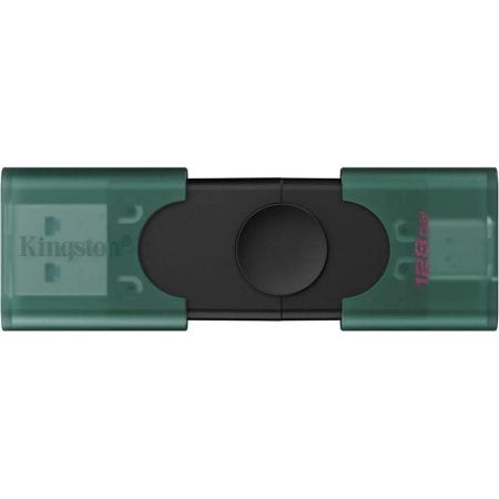 Флешка USB Kingston DataTraveler Duo G2 128ГБ, USB3.0, зеленый и черный [dtdeg2/128gb]