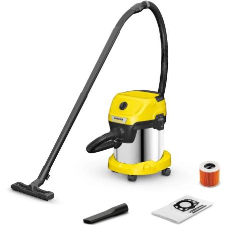 Строительный пылесос Karcher WD 3 S V-15/4/20,  желтый [1.628-138.0]