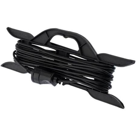 Удлинитель силовой PROCONNECT ПВС, розеток 1шт, 2x0.75 кв.мм, 6A, 10м, ПВС, рамка пластиковая, черный [11-7101]