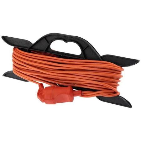 Удлинитель силовой PROCONNECT ПВС, розеток 1шт, 2x0.75 кв.мм, 6A, 20м, ПВС, рамка пластиковая, оранжевый [11-7112]