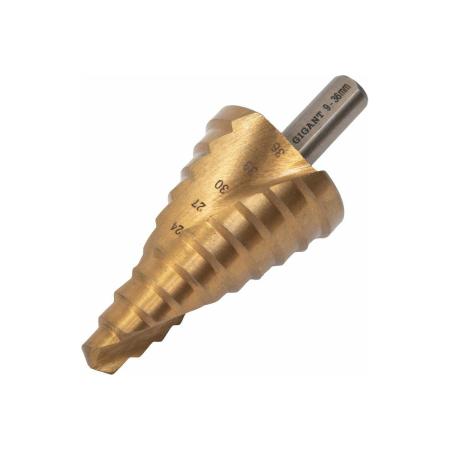 Gigant сверло ступенчатое 9-36 мм, шаг 3, HSS, спирал. проф. GSD 11057