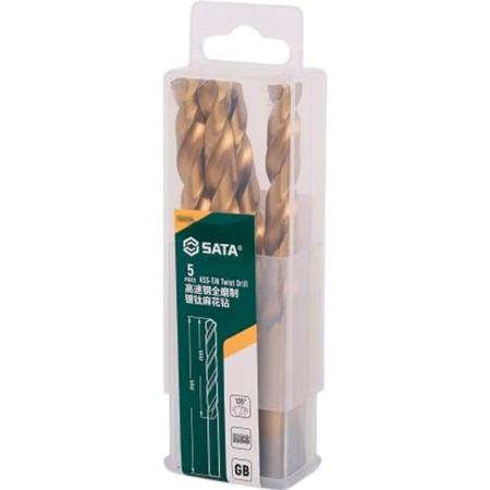 Sata Сверло из быстрорежущей стали с титановым напылением, 12,5 мм, 5 шт 52225A