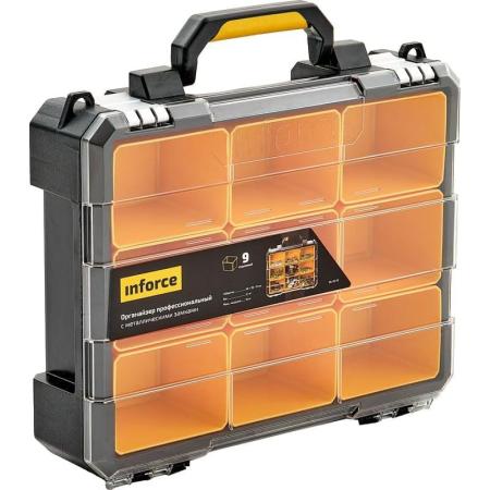 Inforce Органайзер профессиональный с металлическими замками 9 отделений 06-20-10