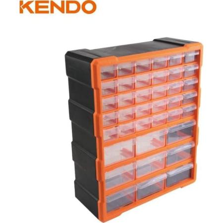 KENDO вертикальный пластмассовый органайзер 39 ящиков 90248