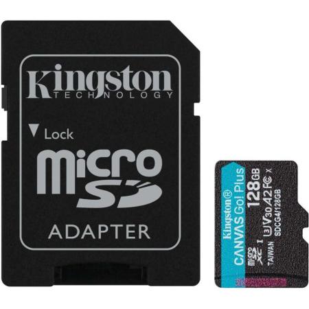 Флеш карта microSDXC 128GB Kingston SDCG4/128GB Canvas Go! Plus V30 A2 + adapter
