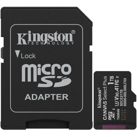 Флеш карта microSDXC 1TB Kingston SDCS3/1TB Canvas Select Plus V30 A1 + adapter