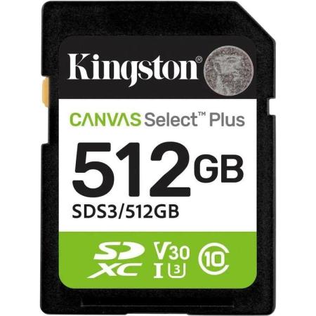 Флеш карта SDXC 512GB Kingston SDS3/512GB Canvas Select Plus V10 w/o adapter