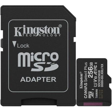 Флеш карта microSDXC 256GB Kingston SDCS3/256GB Canvas Select Plus V10 A1 + adapter