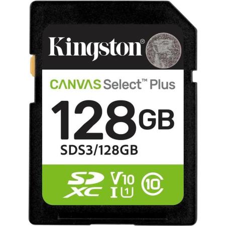 Флеш карта SDXC 128GB Kingston SDS3/128GB Canvas Select Plus V10 w/o adapter