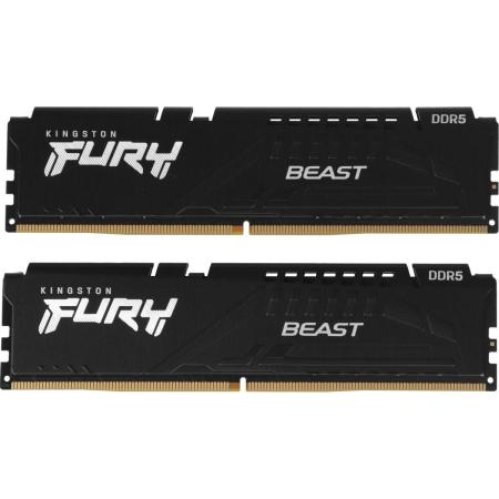 Оперативная память Kingston Fury Beast KF560C30BBEK2-64 DDR5 -  2x 32ГБ 6000МГц, DIMM,  Ret