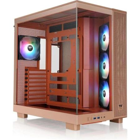 Корпус ATX Thermaltake View 380 XL TG ARGB Gravel Sand, Midi-Tower, без БП,  коричневый [ca-11e-00mgwn-00]